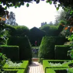 Hidcote Manor, the same view today