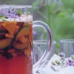 Borage flowers are traditionally used as a garnish in the Pimms Cup cocktail, but is often replaced by cucumber if not available.