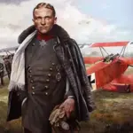 Manfred Albrecht Freiherr von Richthofen, widely known as the Red Baron with a Fokker Dr.1 Triplane