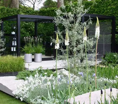 White garden flower mix