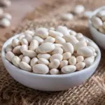 The white beans are considered excellent for use in soups and salads.