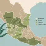 Agave maximiliana occurs at medium and high altitudes in the mountains of the states of Jalisco, Nayarit and Zacateca.